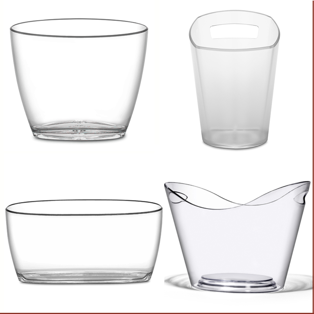 Contenitori e secchielli trasparenti